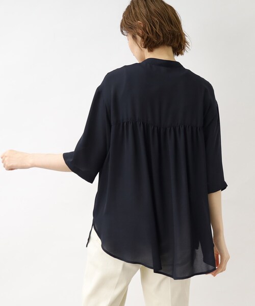 ブラウス シャツ ヨーク切り替え2wayジョーゼットブラウス レディース WEB限定】裾切替2WAYジョーゼットブラウス | DOUDOU(ドゥドゥ