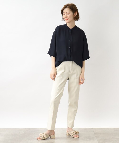 grove（グローブ）の「◆2WAYジョーゼットシャツブラウス（シャツ/ブラウス・レディース・ブルー/ネイビー/アイボリー・03/02/04/01/05）」の14枚目の写真