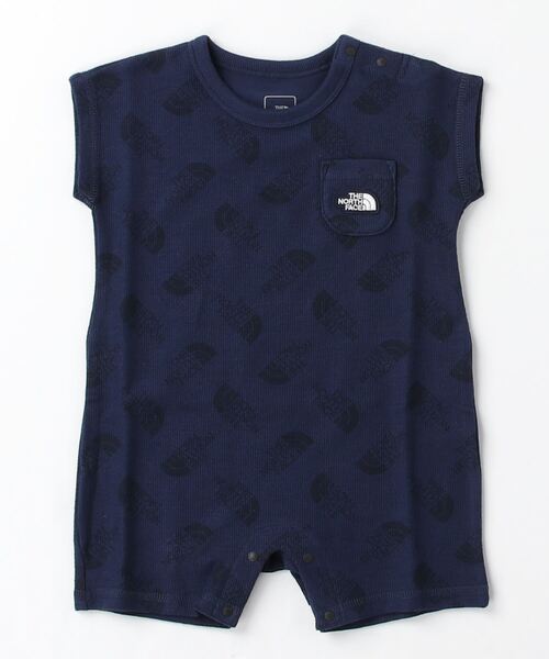 THE NORTH FACE(ザノースフェイス)の「ザ ノース フェイス THE NORTH FACE B Latch Pile Rompers_ベビー ラッチパイルロンパース(ロンパース・キッズ・ネイビー/ホワイト×グリーン/グレー・80cm/70cm)」の3枚目の写真