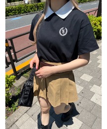 襟付きカレッジロゴTシャツ
