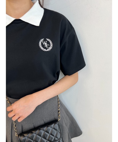 PHILLY(フィリー)の「襟付きカレッジロゴTシャツ(Tシャツ/カットソー・レディース・その他1/ブラック・FREE)」の5枚目の写真