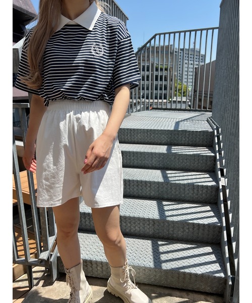PHILLY(フィリー)の「襟付きカレッジロゴTシャツ(Tシャツ/カットソー・レディース・その他1/ブラック・FREE)」の13枚目の写真
