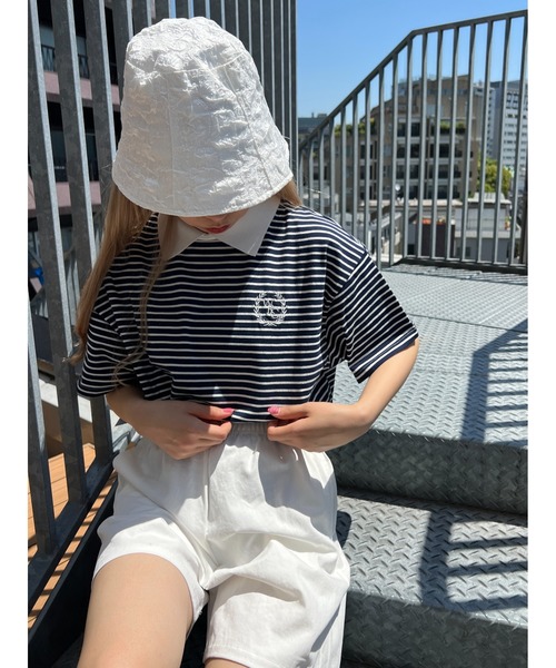 PHILLY(フィリー)の「襟付きカレッジロゴTシャツ(Tシャツ/カットソー・レディース・その他1/ブラック・FREE)」の15枚目の写真