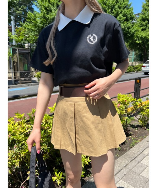 PHILLY(フィリー)の「襟付きカレッジロゴTシャツ(Tシャツ/カットソー・レディース・その他1/ブラック・FREE)」の7枚目の写真