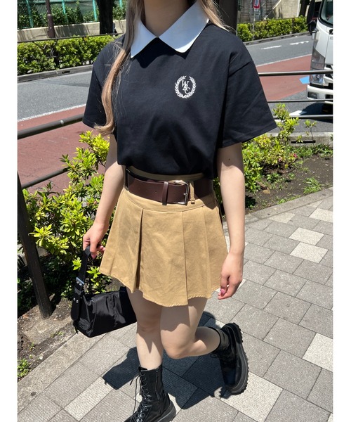 PHILLY(フィリー)の「襟付きカレッジロゴTシャツ(Tシャツ/カットソー・レディース・その他1/ブラック・FREE)」の9枚目の写真