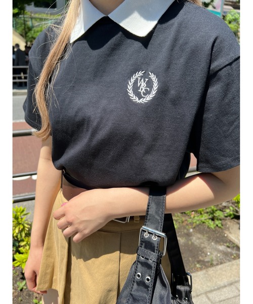 PHILLY(フィリー)の「襟付きカレッジロゴTシャツ(Tシャツ/カットソー・レディース・その他1/ブラック・FREE)」の10枚目の写真