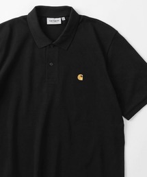 【Carhartt/カーハート】 ワンポイント ブランドロゴ刺繍 コットンピケ 半袖ポロシャツ/CHASE PIQUE POLO