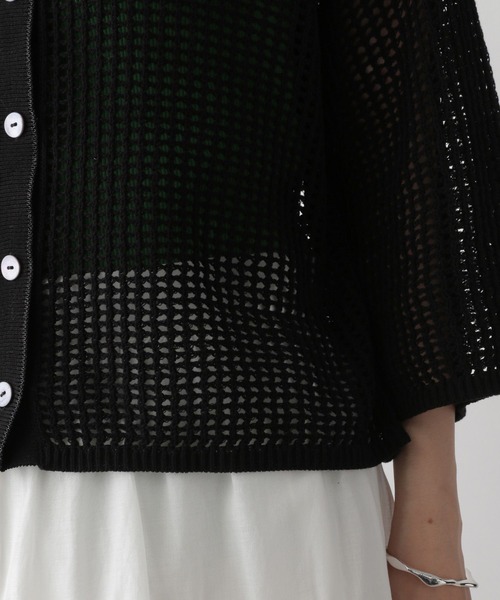 LOWRYS FARM（ローリーズファーム）の「メッシュショートポロ５Ｓ　963730（ポロシャツ・レディース・ブラック/アイボリー/グリーン・FREE）」の15枚目の写真