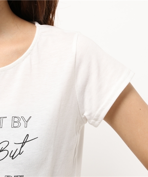 Every very nice claup（エブリィベリーナイスクラップ）の「【Every very nice claup】メガネＴＥ（Tシャツ/カットソー・レディース・オフホワイト/トップグレー/スミクロ・FREE）」の8枚目の写真