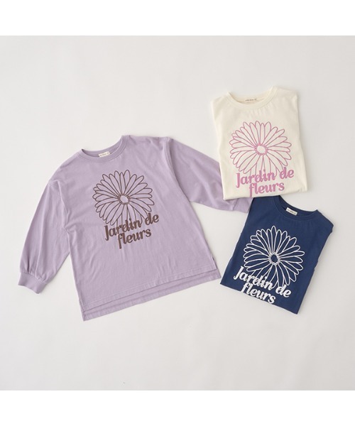 Lycee mine（リセマイン）の「【型崩れしないやわらかコットン】アソートプリントチュニックTシャツ（Tシャツ/カットソー・キッズ・ミント/ピンク/ラベンダー/ネイビー/グレイッシュベージュ/アイボリー・120cm/130cm/140cm/150cm/100cm/110cm）」の12枚目の写真