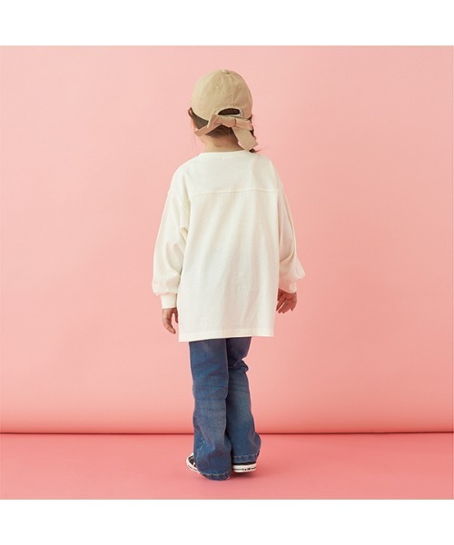 Lycee mine（リセマイン）の「【型崩れしないやわらかコットン】アソートプリントチュニックTシャツ（Tシャツ/カットソー・キッズ・ミント/ピンク/ラベンダー/ネイビー/グレイッシュベージュ/アイボリー・120cm/130cm/140cm/150cm/100cm/110cm）」の15枚目の写真