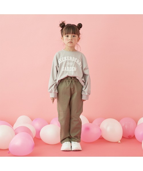 Lycee mine（リセマイン）の「【型崩れしないやわらかコットン】アソートプリントチュニックTシャツ（Tシャツ/カットソー・キッズ・ミント/ピンク/ラベンダー/ネイビー/グレイッシュベージュ/アイボリー・120cm/130cm/140cm/150cm/100cm/110cm）」の10枚目の写真