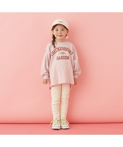 Lycee mine（リセマイン）の「【型崩れしないやわらかコットン】アソートプリントチュニックTシャツ（Tシャツ/カットソー・キッズ・ミント/ピンク/ラベンダー/ネイビー/グレイッシュベージュ/アイボリー・120cm/130cm/140cm/150cm/100cm/110cm）」の20枚目の写真