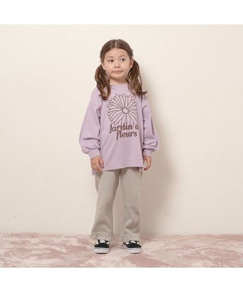 Lycee mine（リセマイン）の「【型崩れしないやわらかコットン】アソートプリントチュニックTシャツ（Tシャツ/カットソー・キッズ・ミント/ピンク/ラベンダー/ネイビー/グレイッシュベージュ/アイボリー・120cm/130cm/140cm/150cm/100cm/110cm）」の18枚目の写真