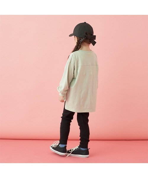 Lycee mine（リセマイン）の「【型崩れしないやわらかコットン】アソートプリントチュニックTシャツ（Tシャツ/カットソー・キッズ・ミント/ピンク/ラベンダー/ネイビー/グレイッシュベージュ/アイボリー・120cm/130cm/140cm/150cm/100cm/110cm）」の11枚目の写真