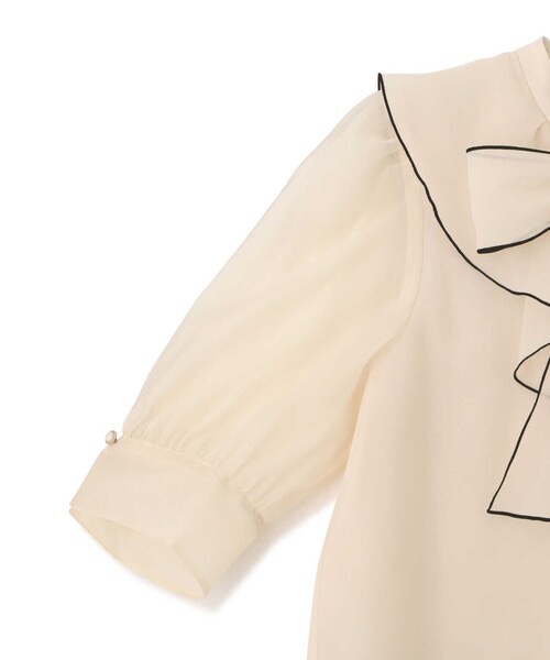 PROPORTION BODY DRESSING（プロポーションボディドレッシング）の「オーガンラッフルブラウス / 1213210808（シャツ/ブラウス・レディース・ネイビー/オフホワイト・FREE）」の8枚目の写真