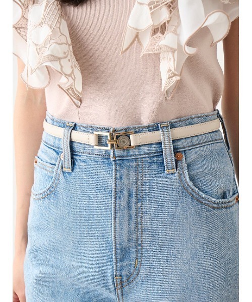 SNIDEL(スナイデル)の「ビットベルト(ベルト・レディース・アイボリー/モカ/ブラック・FREE)」の10枚目の写真