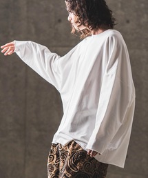 mlt4386- Super big long sleeve cut sew-Mini-pile fabric lining- カットソー