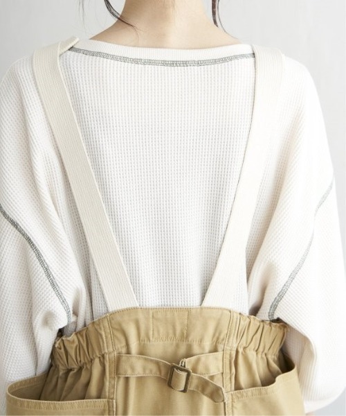 LBC（エルビーシー）の「バックサテンワークジャンスカ（ジャンパースカート・レディース・ダークオリーブ/ライトブラウン/ブラック・M）」の14枚目の写真