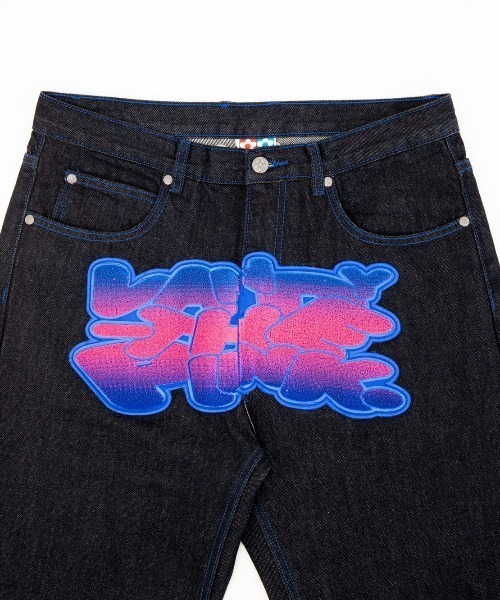 Vandy The Pink（ヴァンディーザピンク）の「ストリートファッション VANDY THE PINK ヴァンディーザピンク VTP GRAFFITI DENIM ジーンズ ストレートジーンズ デニムパンツ（デニムパンツ・メンズ・ネイビー・M）」の5枚目の写真
