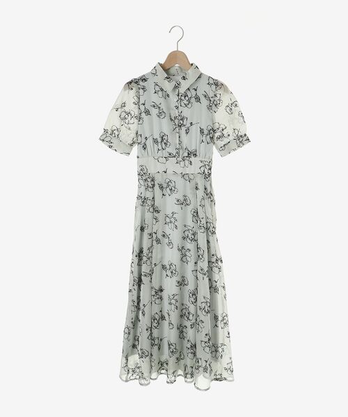 MAJESTIC LEGON（マジェスティックレゴン）の「フロッキーフラワーシャツワンピース（シャツワンピース・レディース・ホワイト系その他2/グリーン系その他/ブラック系その他・MEDIUM/SMALL）」の15枚目の写真