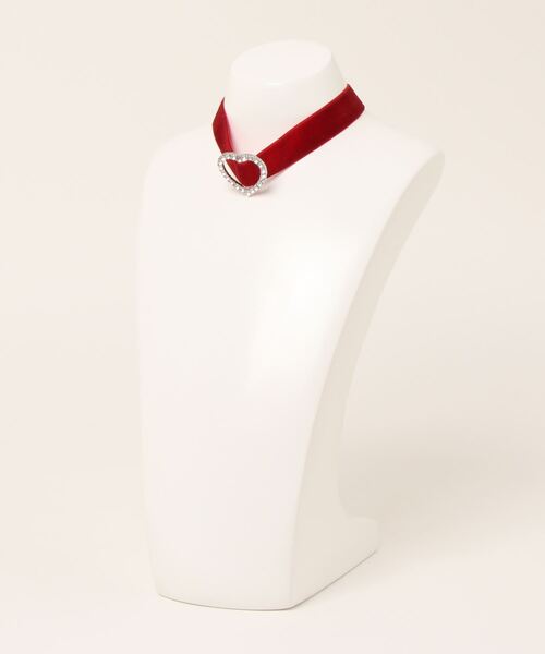 FOREVER 21(フォーエバー トゥエンティーワン)の「ハートモチーフチョーカー(チョーカー・レディース・レッド/ブラック・FREE)」の3枚目の写真