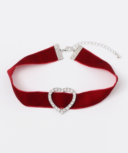 FOREVER 21(フォーエバー トゥエンティーワン)の「ハートモチーフチョーカー(チョーカー・レディース・レッド/ブラック・FREE)」の2枚目の写真