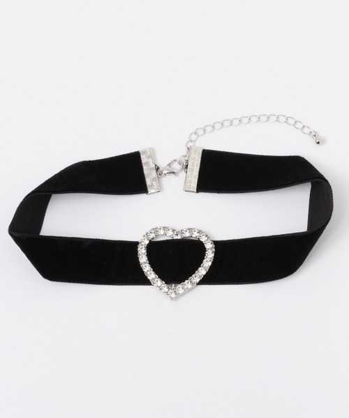 FOREVER 21(フォーエバー トゥエンティーワン)の「ハートモチーフチョーカー(チョーカー・レディース・レッド/ブラック・FREE)」の1枚目の写真