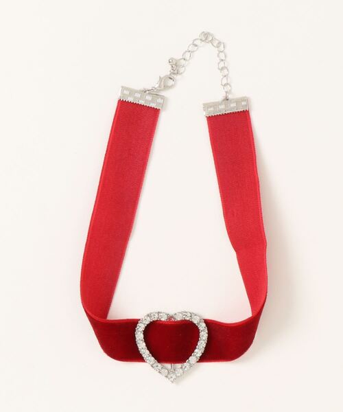 FOREVER 21(フォーエバー トゥエンティーワン)の「ハートモチーフチョーカー(チョーカー・レディース・レッド/ブラック・FREE)」の5枚目の写真