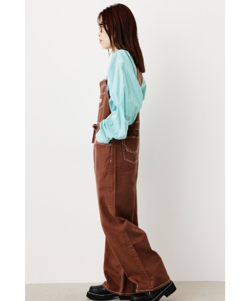 RODEO CROWNS WIDE BOWL（ロデオクラウンズワイドボウル）の「2WAYデニムオーバーオール（サロペット/オーバーオール・レディース・ブラウン/ブルー・FREE）」の14枚目の写真