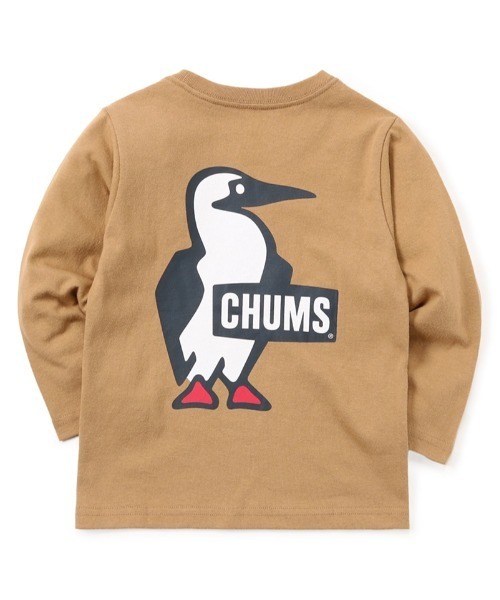 CHUMS(チャムス)の「【CHUMS】Kid's Booby Logo Brushed L/S T-Shirt(Tシャツ/カットソー・キッズ・ブラック/ホワイト/ベージュ系/ベージュ/グレイッシュベージュ/ネイビー/ミント・MEDIUM/LARGE/X-LARGE)」の3枚目の写真