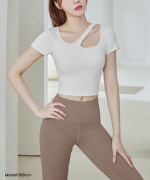 カップ付クロップド丈トップ ヨガブラ