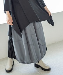 プリーツ切替スカート