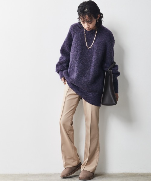 CHIC STYLE(シックスタイル)の「<大きいサイズ>畦編ヘアリーニットチュニック シックスタイル(その他トップス・レディース・グリーン/グレー/パープル・5L/3L/LL/4L/L)」の16枚目の写真