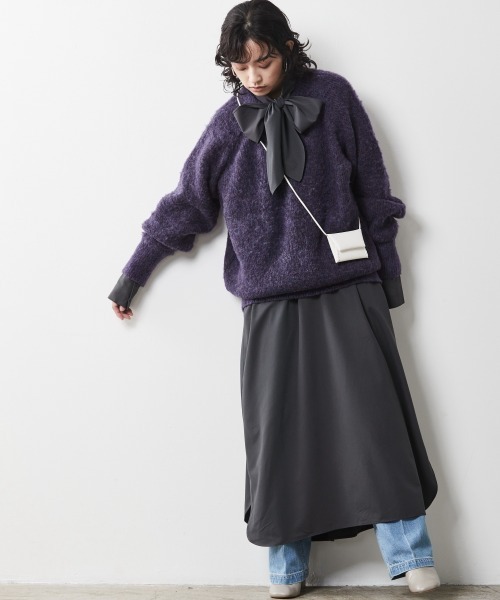 CHIC STYLE(シックスタイル)の「<大きいサイズ>畦編ヘアリーニットチュニック シックスタイル(その他トップス・レディース・グリーン/グレー/パープル・5L/3L/LL/4L/L)」の14枚目の写真