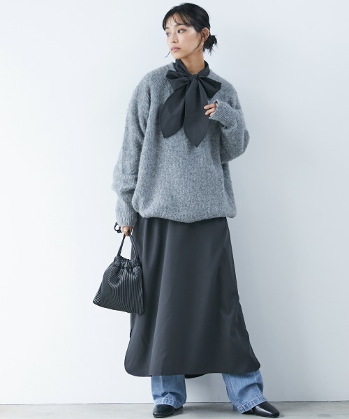 CHIC STYLE(シックスタイル)の「<大きいサイズ>畦編ヘアリーニットチュニック シックスタイル(その他トップス・レディース・グリーン/グレー/パープル・5L/3L/LL/4L/L)」の18枚目の写真