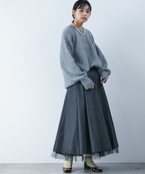 CHIC STYLE(シックスタイル)の「<大きいサイズ>畦編ヘアリーニットチュニック シックスタイル(その他トップス・レディース・グリーン/グレー/パープル・5L/3L/LL/4L/L)」の7枚目の写真