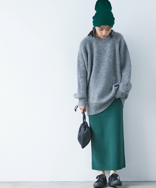 CHIC STYLE(シックスタイル)の「<大きいサイズ>畦編ヘアリーニットチュニック シックスタイル(その他トップス・レディース・グリーン/グレー/パープル・5L/3L/LL/4L/L)」の11枚目の写真