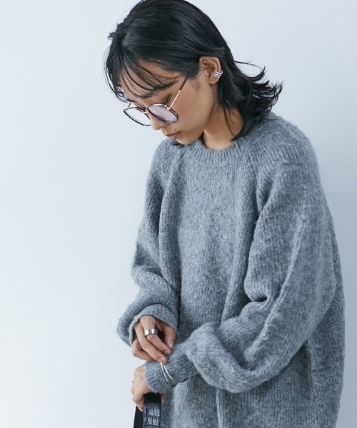CHIC STYLE(シックスタイル)の「<大きいサイズ>畦編ヘアリーニットチュニック シックスタイル(その他トップス・レディース・グリーン/グレー/パープル・5L/3L/LL/4L/L)」の22枚目の写真