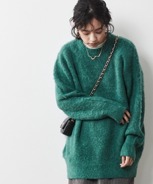 CHIC STYLE(シックスタイル)の「<大きいサイズ>畦編ヘアリーニットチュニック シックスタイル(その他トップス・レディース・グリーン/グレー/パープル・5L/3L/LL/4L/L)」の20枚目の写真
