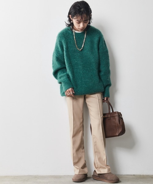 CHIC STYLE(シックスタイル)の「<大きいサイズ>畦編ヘアリーニットチュニック シックスタイル(その他トップス・レディース・グリーン/グレー/パープル・5L/3L/LL/4L/L)」の13枚目の写真