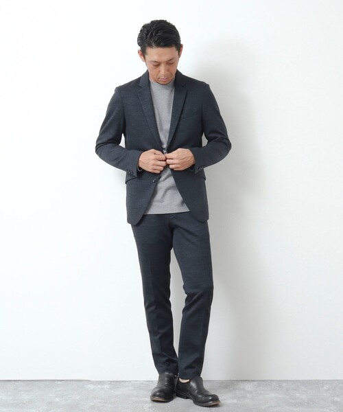 Stutostein Nolley's(シュテットシュタインノーリーズ)の「《セットアップ対応》MODERNFIT PT チドリジャガード / ハイテンションコール パンツ(その他パンツ・メンズ・グレー/ネイビー/ブラック/ダークネイビー・XL/L/M/S)」の5枚目の写真