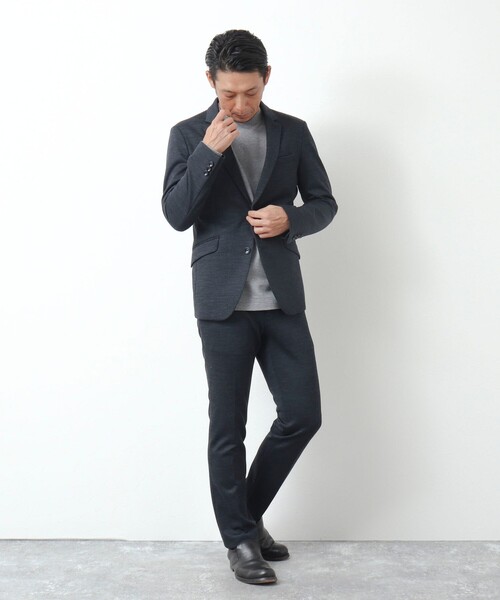 Stutostein Nolley's(シュテットシュタインノーリーズ)の「《セットアップ対応》MODERNFIT PT チドリジャガード / ハイテンションコール パンツ(その他パンツ・メンズ・グレー/ネイビー/ブラック/ダークネイビー・XL/L/M/S)」の6枚目の写真