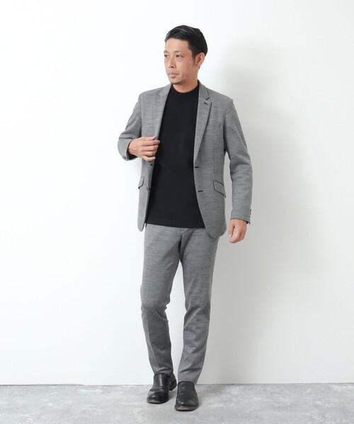 Stutostein Nolley's(シュテットシュタインノーリーズ)の「《セットアップ対応》MODERNFIT PT チドリジャガード / ハイテンションコール パンツ(その他パンツ・メンズ・グレー/ネイビー/ブラック/ダークネイビー・XL/L/M/S)」の15枚目の写真