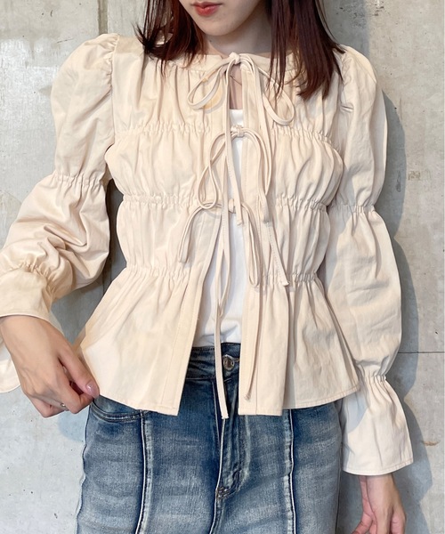 one way(ワンウェイ)の「デニムシャーリングブラウス(シャツ/ブラウス・レディース・ダークブルー/ブラック/ベージュ・FREE)」の5枚目の写真