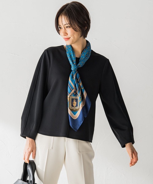 LAUTREAMONT(ロートレアモン)の「ムーンライトカットソー≪洗濯機で洗える≫(Tシャツ/カットソー・レディース・ベージュ/ブラック・9号)」の2枚目の写真