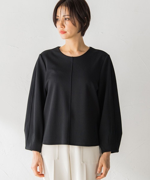 LAUTREAMONT(ロートレアモン)の「ムーンライトカットソー≪洗濯機で洗える≫(Tシャツ/カットソー・レディース・ベージュ/ブラック・9号)」の17枚目の写真