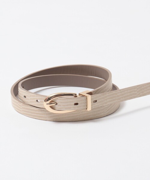NOLLEY’S Sophi(ノーリーズソフィ)の「リバーシブルベルト(ベルト・レディース・ブラック/ベージュ/オフホワイト/ライトグレー・FREE)」の4枚目の写真