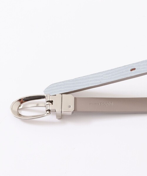 NOLLEY’S Sophi(ノーリーズソフィ)の「リバーシブルベルト(ベルト・レディース・ブラック/ベージュ/オフホワイト/ライトグレー・FREE)」の5枚目の写真