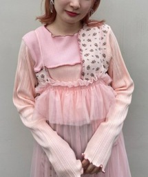 SUNNY DAY PATCHWORK トップス